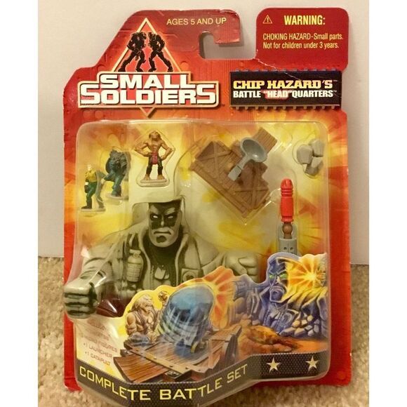 SMALL SOLDIERS Commando Elite Chip Hazard Head Quarters Battle Set Kenner  MOC - Picture 2 of 6